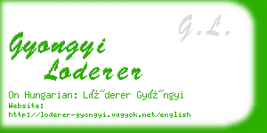 gyongyi loderer business card